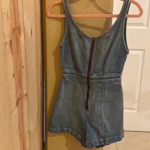 Alice & Olivia Denim Romper